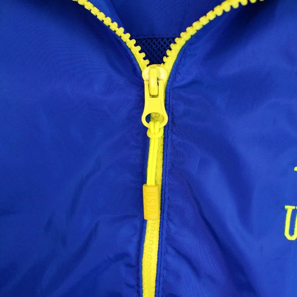 U.S. Polo Assn. Hooded Blue & Yellow Rain Jacket - Picture 4 of 8